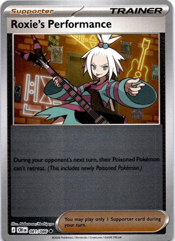 Pokemon Roxie's Performance 081/086 Chaos Rising Reverse Holo NM