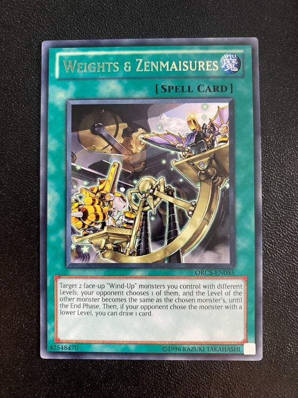 Yugioh Weights & Zenmaisures ORCS-EN055 Rare Unlimited Edition NM/MINT