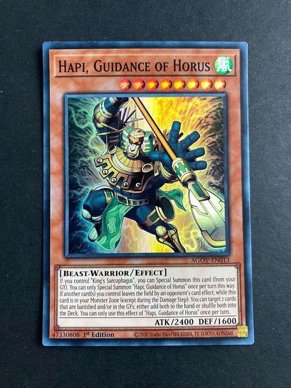 Yugioh Hapi, Guidance of Horus AGOV-EN013 Super Rare 1st Edition LP