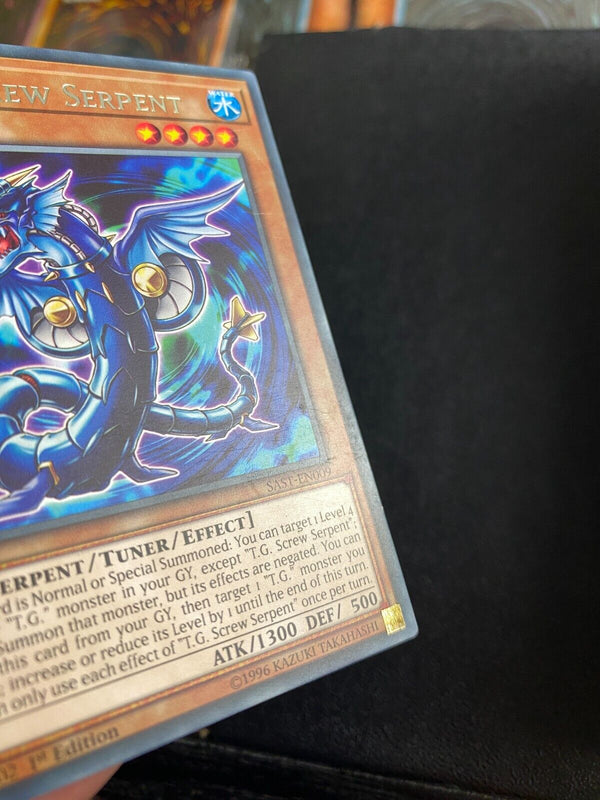 Yugioh T.G. Screw Serpent SAST-EN009 Rare 1st Edition HP