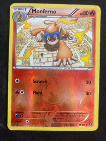 Pokemon Monferno 19/114 Steam Siege Reverse Holo HP