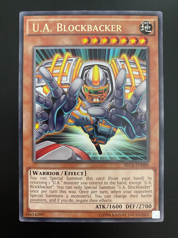 Yugioh U.A. Blockbacker SECE-EN088 Rare Unlimited Edition VLP/NM