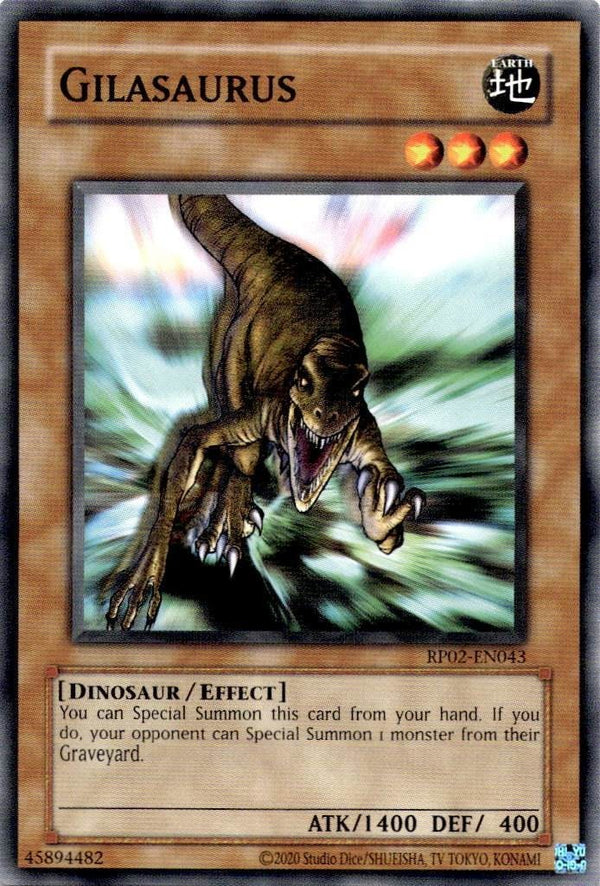 Yugioh Gilasaurus RP02-EN043 Common Unlimited Edition NM
