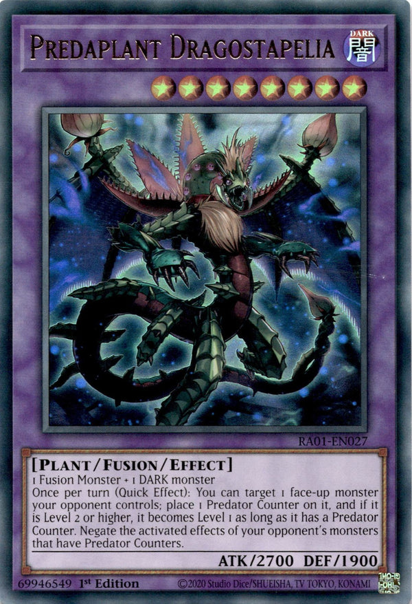 Yugioh Predaplant Dragostapelia RA01-EN027 Ultra Rare 1st Edition NM