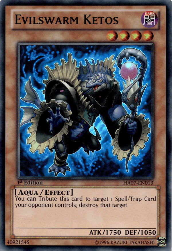 Yugioh Evilswarm Ketos HA07-EN013 Super Rare 1st Edition LP/NM