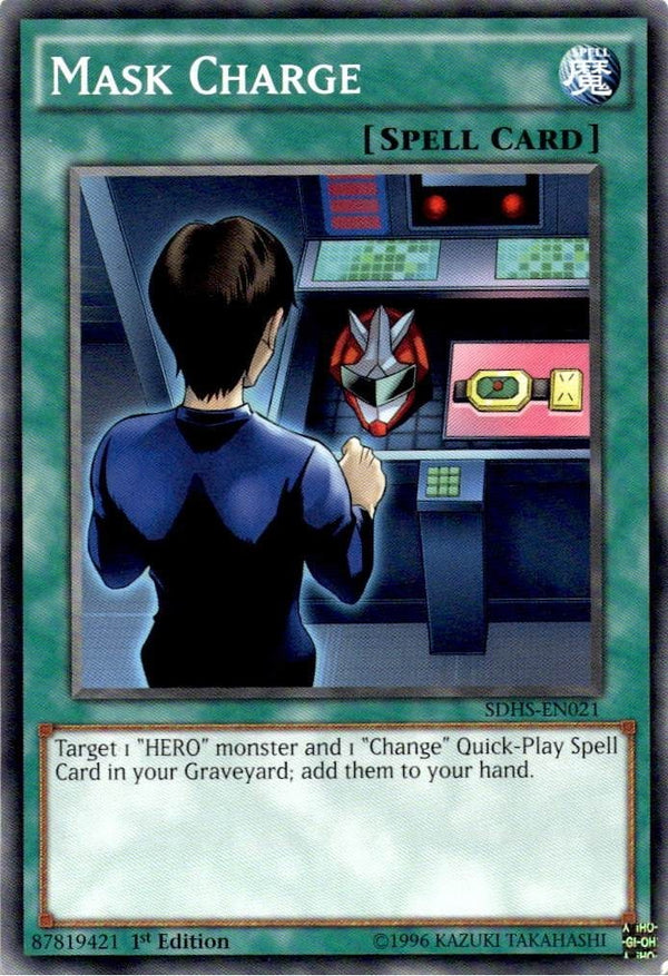Yugioh Mask Charge SDHS-EN021 Common 1st Edition LP/NM