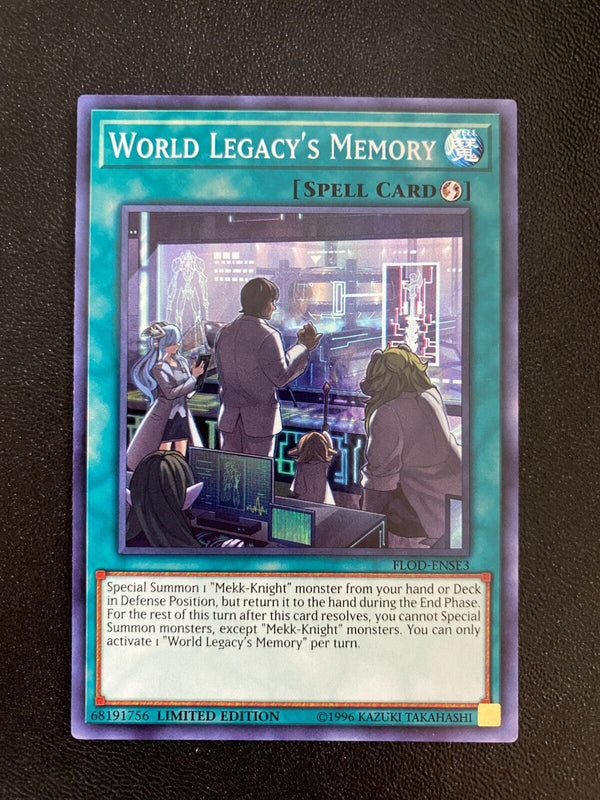 Yugioh World Legacy's Memory FLOD-ENSE3 Super Rare 1st Edition NM