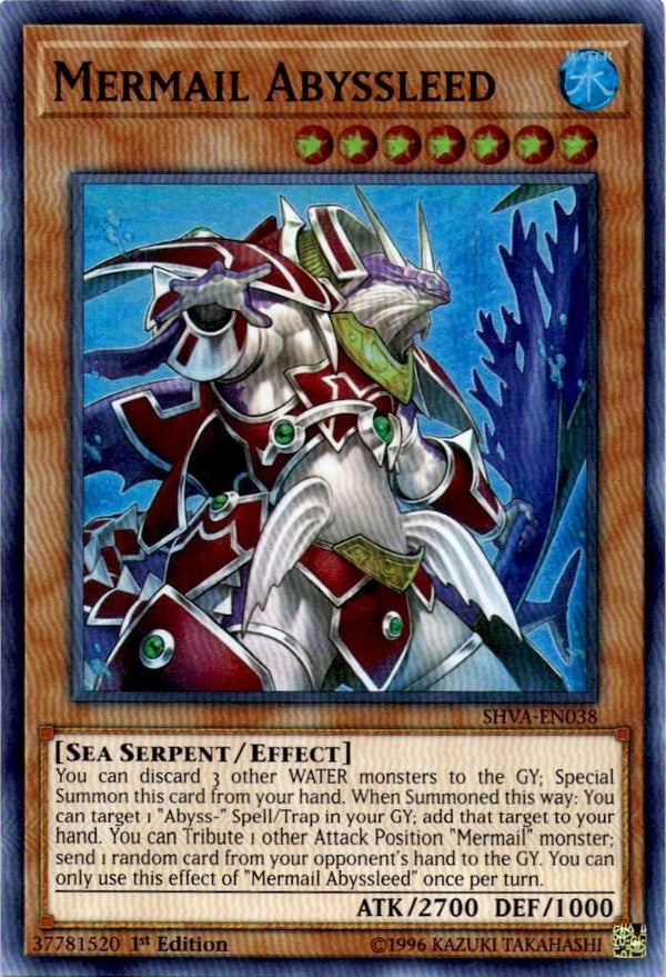 Yugioh Mermail Abyssleed SHVA-EN038 Super Rare 1st Edition VLP/NM