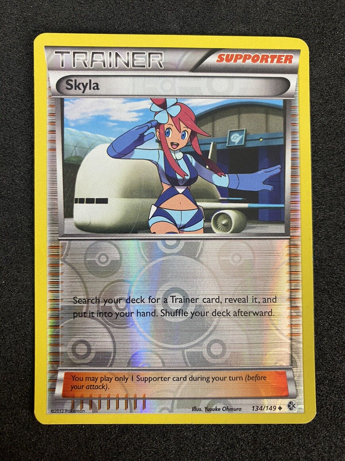 Pokemon Skyla 134/149 Boundaries Crossed Reverse Holo Trainer MP-LP