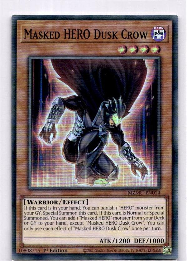 Yugioh Masked HERO Dusk Crow MZMU-EN014 Super Rare 1st Edition NM