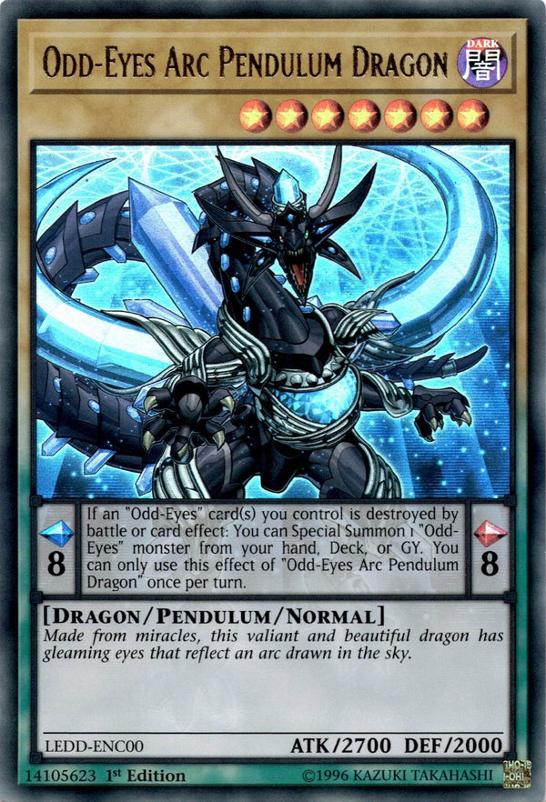 Yugioh Odd-Eyes Arc Pendulum Dragon LEDD-ENC00 Ultra Rare 1st Edition NM