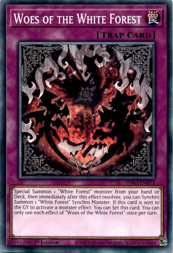 Yugioh Woes of the White Forest INFO-EN071 Common 1st Edition NM