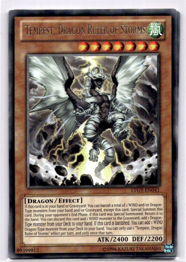 Yugioh Tempest, Dragon Ruler of Storms LTGY-EN041 Rare 1st/unl Edition VLP/NM