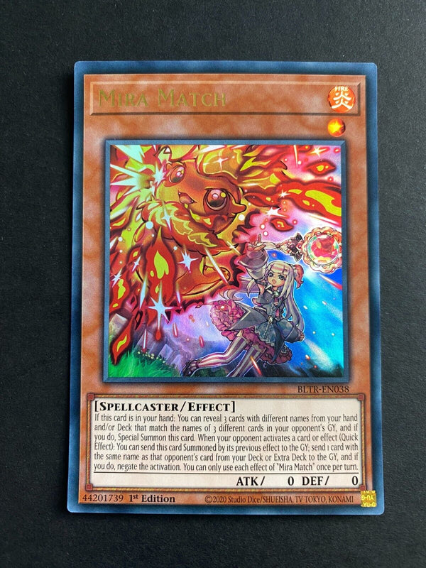 Yugioh Mira Match BLTR-EN038 Ultra Rare 1st Edition NM