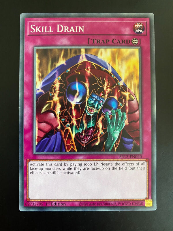 Yugioh Skill Drain SR13-EN040 Common 1st Edition VLP/NM