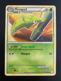 Pokemon Metapod 46/123 Heart Gold Soul Silver Base Non Holo LP-VLP