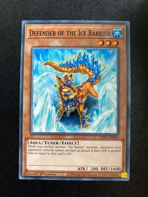 Yugioh Defender of the Ice Barrier SDFC-EN009 Common 1st Edition NM