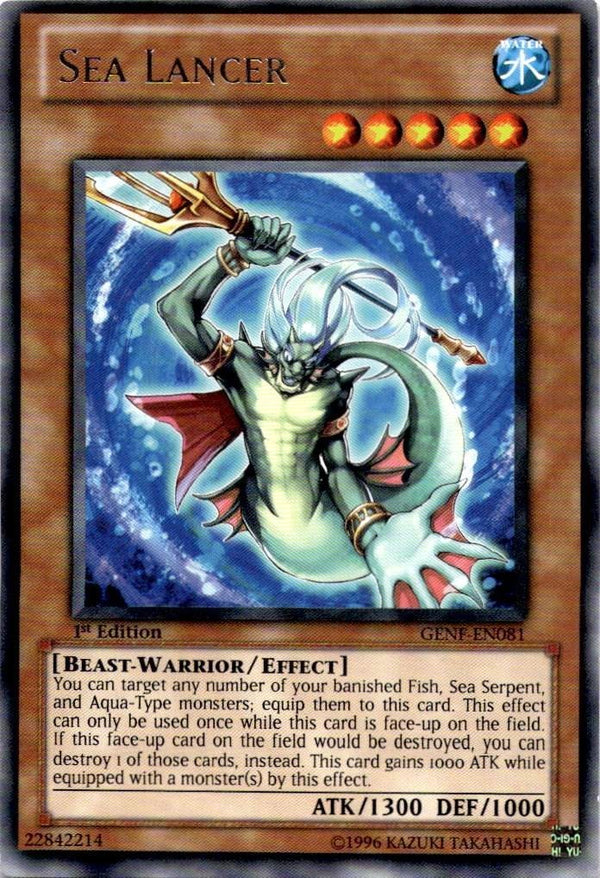 Yugioh Sea Lancer GENF-EN081 Rare 1st Edition VLP/NM