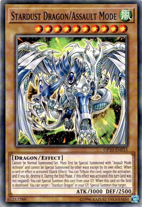 Yugioh Stardust Dragon/Assault Mode OP10-EN015 Common Unlimited Edition NM