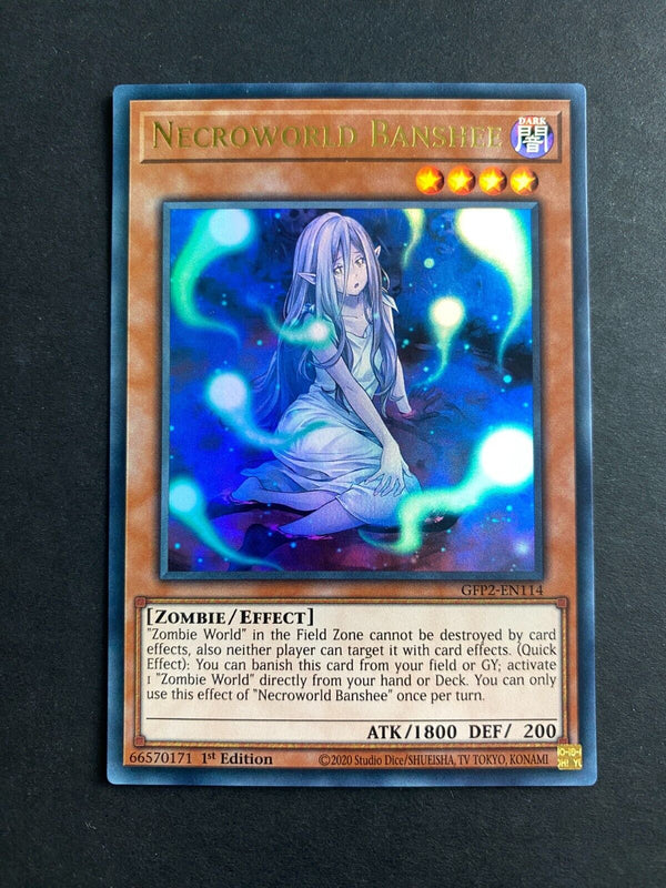 Yugioh Necroworld Banshee GFP2-EN114 Ultra Rare 1st Edition NM