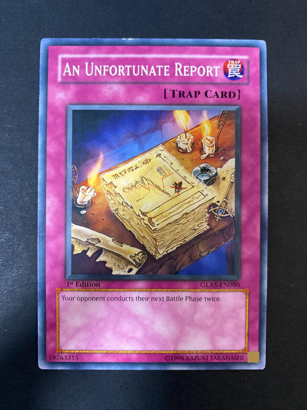 Yugioh An Unfortunate Report GLAS-EN080 Common 1st Edition LP