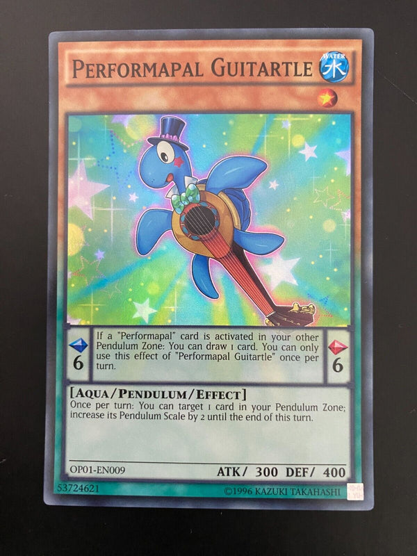 Yugioh Performapal Guitartle OP01-EN009 Super Rare Unlimited Edition NM/MINT