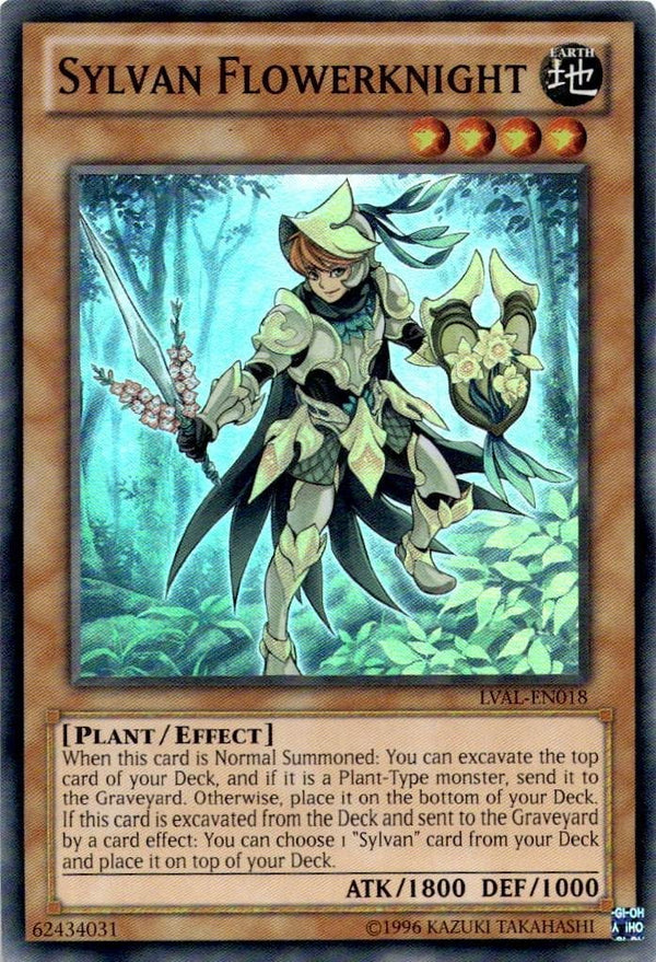 Yugioh Sylvan Flowerknight LVAL-EN018 Super Rare Unlimited Edition NM