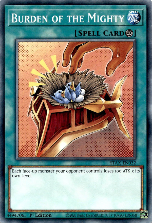 Yugioh Burden of the Mighty STAX-EN032 Common 1st Edition NM