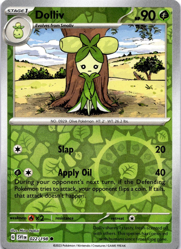 Pokemon Dolliv 022/198 Scarlet Violet Base Reverse Holo NM