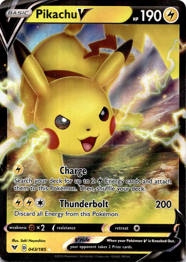 Pokemon Pikachu V 043/185 Vivid Voltage Full Art Holo NM