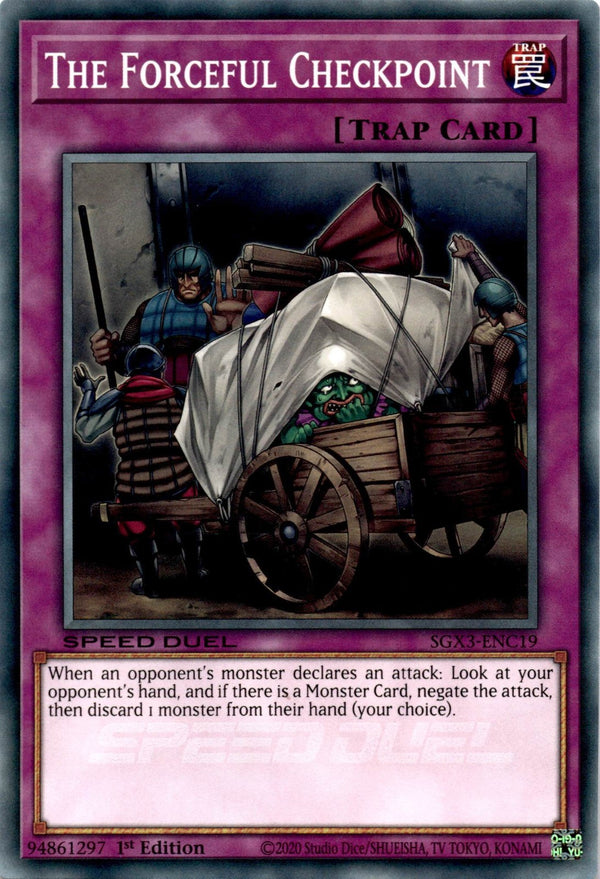 Yugioh The Forceful Checkpoint SGX3-ENC19 Speed Duel Common 1st Edition NM