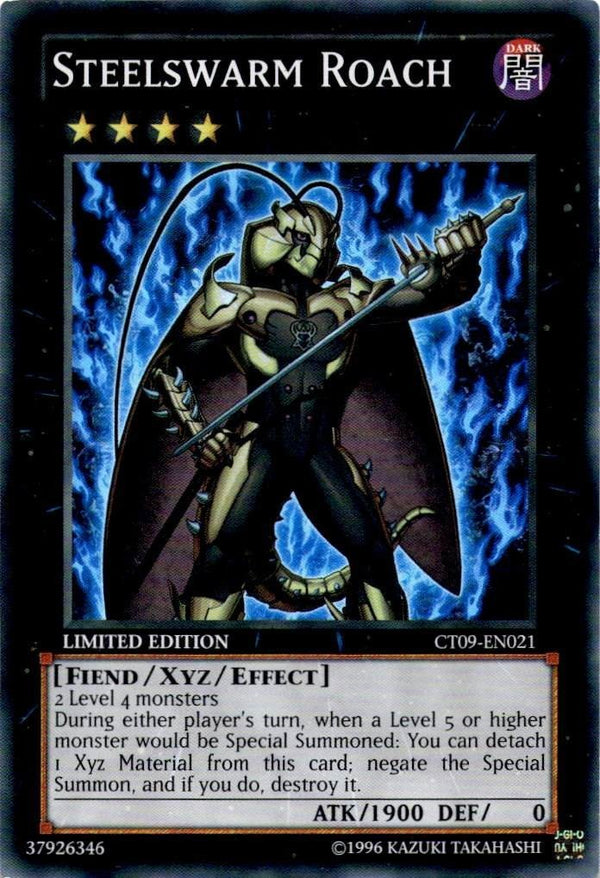 Yugioh Steelswarm Roach CT09-EN021 Super Rare Limited Edition VLP/NM