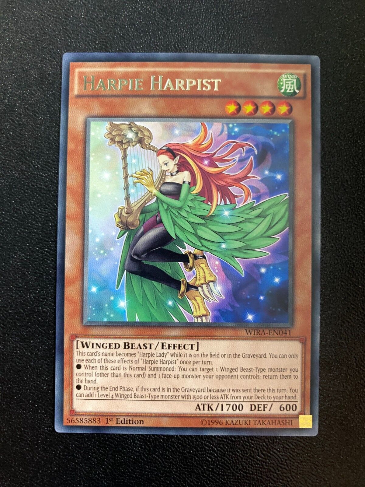 Yugioh Harpie Harpist WIRA-EN041 Rare 1st Edition VLP/NM