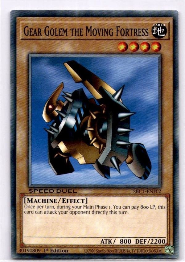 Yugioh Gear Golem the Moving Fortress SBC1-ENF02 Common 1st Edition NM