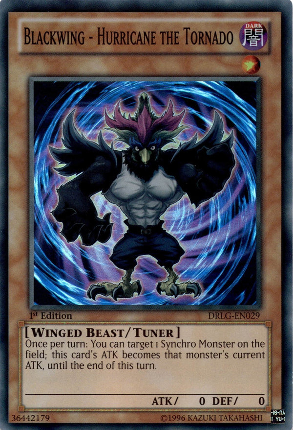 Yugioh Blackwing - Hurricane the Tornado DRLG-EN029 Super Rare 1st Edition NM
