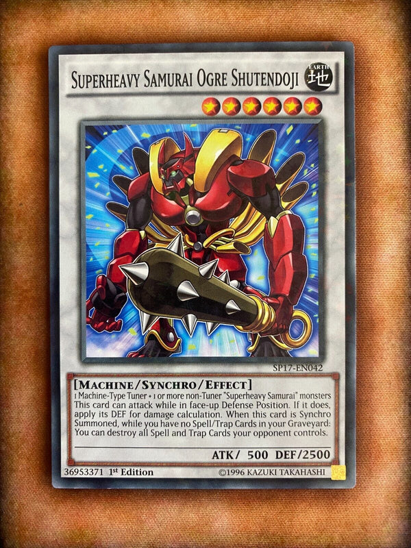 Yugioh Superheavy Samurai Ogre Shutendoji SP17-EN042 Starfoil Rare 1st Ed VLP