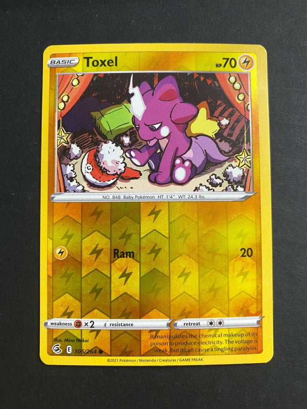 Pokemon Toxel 105/264 Fusion Strike Reverse Holo NM