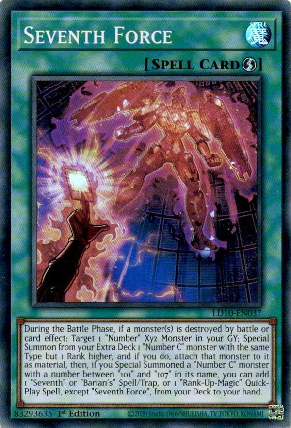 Yugioh Seventh Force LD10-EN037 Super Rare 1st Edition VLP/NM