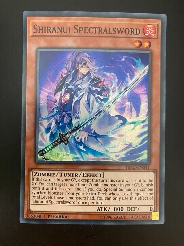 Yugioh Shiranui Spectralsword HISU-EN041 1st Edition MINT