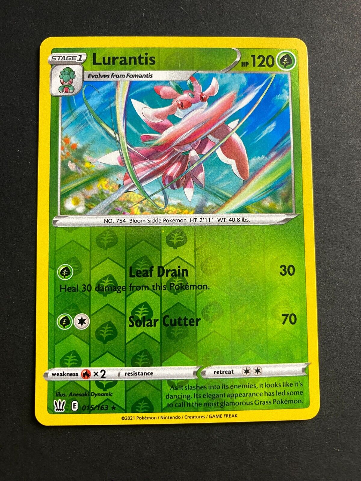 Pokemon Lurantis 015/163 Battle Styles Reverse Holo NM