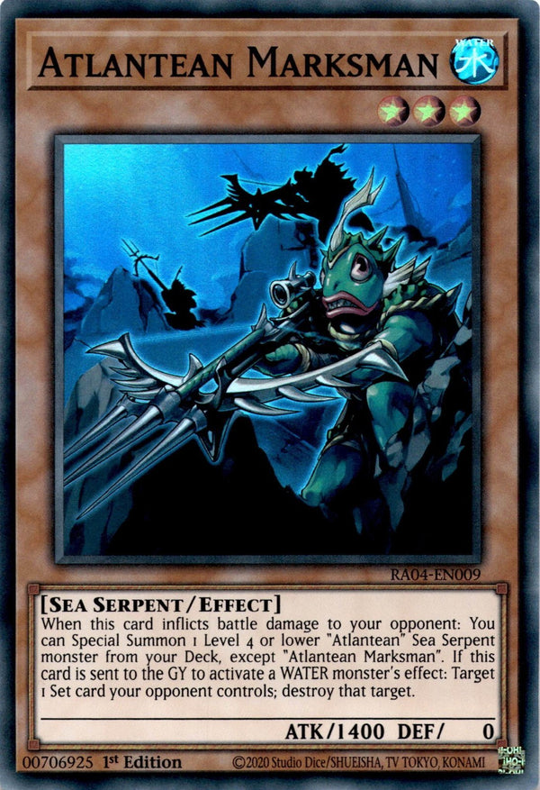 Yugioh Atlantean Marksman RA04-EN009 Super Rare 1st Edition NM