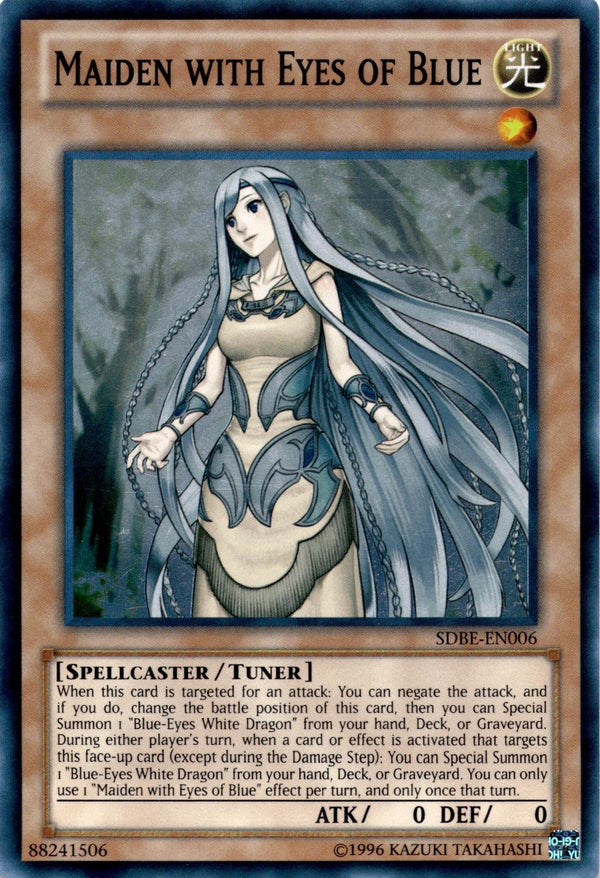 Yugioh Maiden with Eyes of Blue SDBE-EN006 Super Rare Unlimited Edition MP/LP