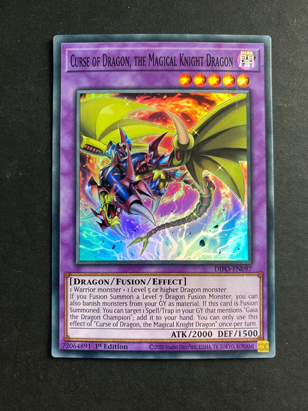 Yugioh Curse of Dragon, the Magical Knight Dragon DIFO-EN097 Super Rare 1st NM