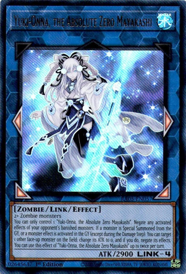 Yugioh Yuki-Onna, the Absolute Zero Mayakashi RA05-EN057 NA Print Ultra Rare NM