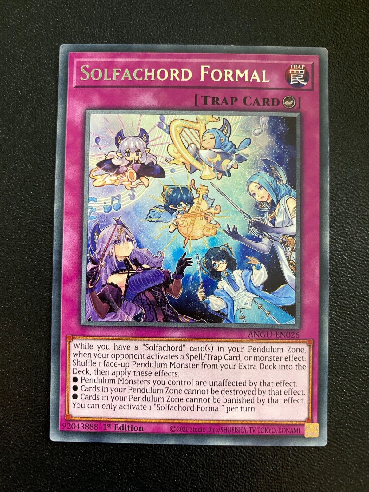 Yugioh Solfachord Formal ANGU-EN026 Rare 1st Edition NM