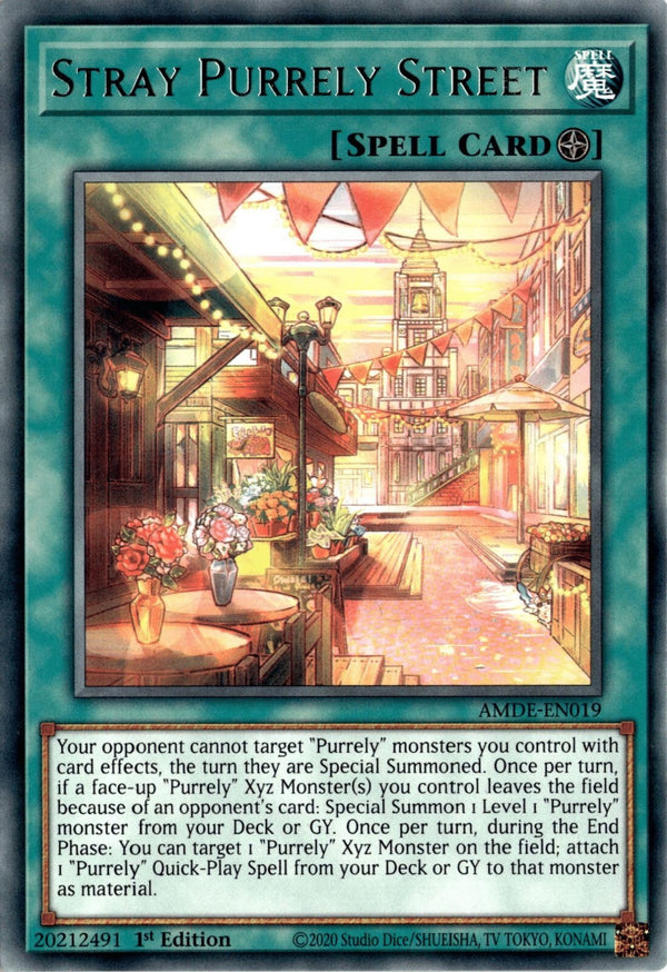 Yugioh Stray Purrely Street AMDE-EN019 Rare 1st Edition NM
