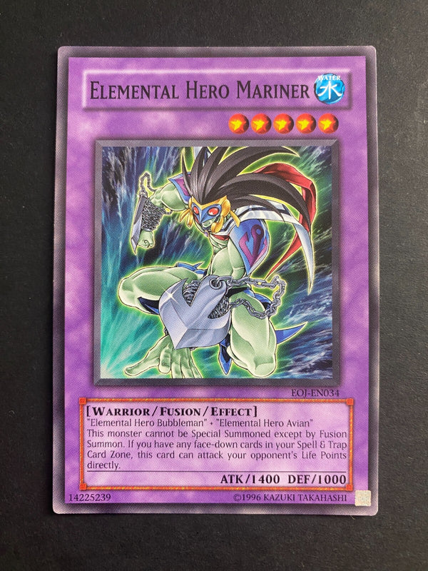 Yugioh Elemental Hero Mariner EOJ-EN034 Common Unlimited Edition LP