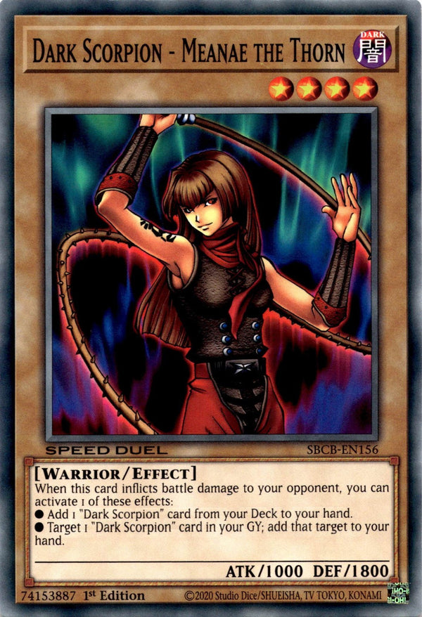 Yugioh Dark Scorpion - Meanae the Thorn SBCB-EN156 Speed Duel Common 1st Ed NM