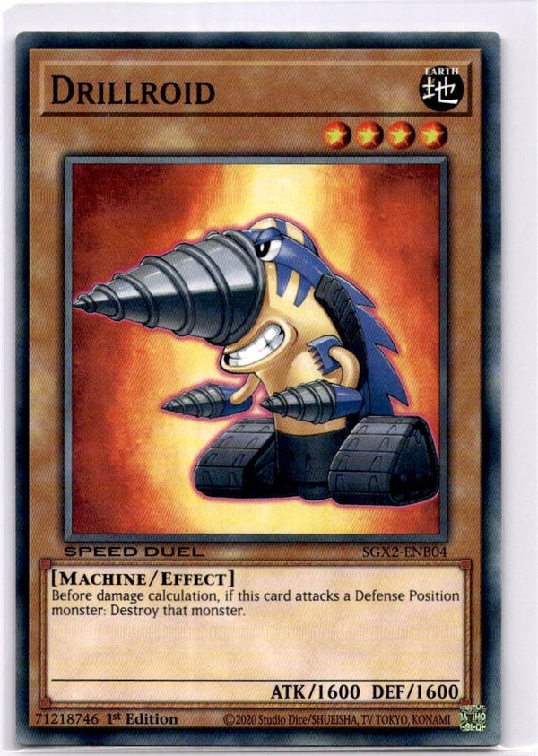 Yugioh Drillroid SGX2-ENB04 Common 1st Edition NM