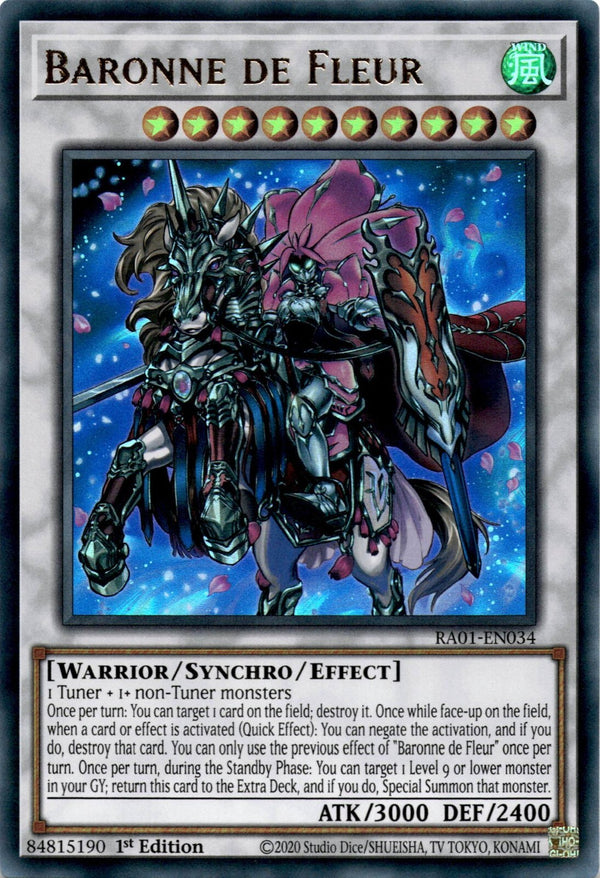 Yugioh Baronne de Fleur RA01-EN034 Ultra Rare 1st Edition NM